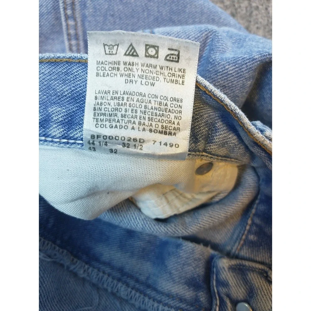 Wrangler 976T1SB Mens Light Wash Straight Leg Denim Jeans 40x31 Blue Cotton